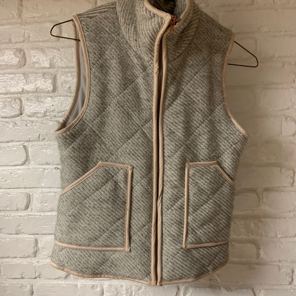Blue and Cream Herringbone Vest